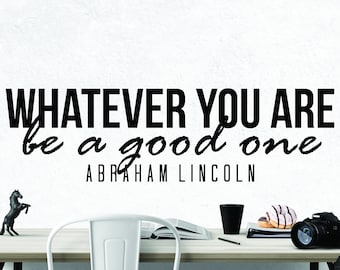 Abraham Lincoln Zitat Wandtattoo, inspirierende Büro Klassenzimmer Dekoration