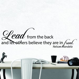 Nelson Mandela Lead Inspirational Motivational Wall Decal Quote Art Inspired Focus Positive Home Room Decor Encouragement 42x11  in