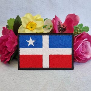 Puerto Rico &#39;Grito de Lares&#39; flag embroidered patch. Iron-on, Velcro or Sew on options!