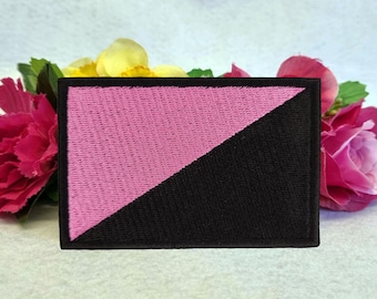 Queer Anarchist Flag Patch – Embroidered 3 x 2 Inch