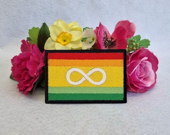 Autismo - Parche con la bandera del orgullo autista. ¡Se puede planchar, pegar con velcro o coser! TDAH - AuDHD - Neurodivergente