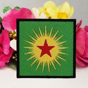 Democratic confederalism embroidered patch. Iron On, Velcro or Sew On options!