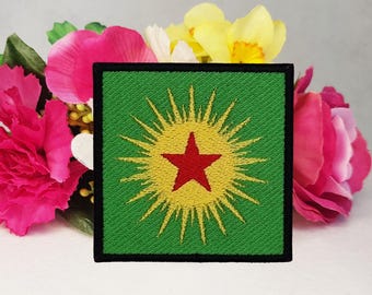 Democratic confederalism patch. Iron on, Velcro or sew on!