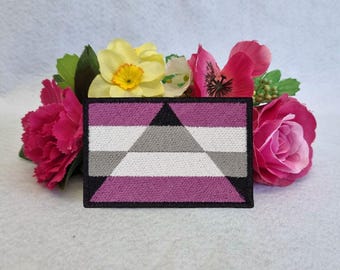 Aegosexual flag patch. Iron on, Velcro or Sew on! LGBT - LGBTQ+ - Gay - Queer - Trans - Straight