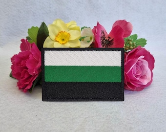 Neutrois flag patch. Iron on, Velcro or sew on! LGBT - LGBTQ+ - Gay - Queer - Trans - Straight - Non binary