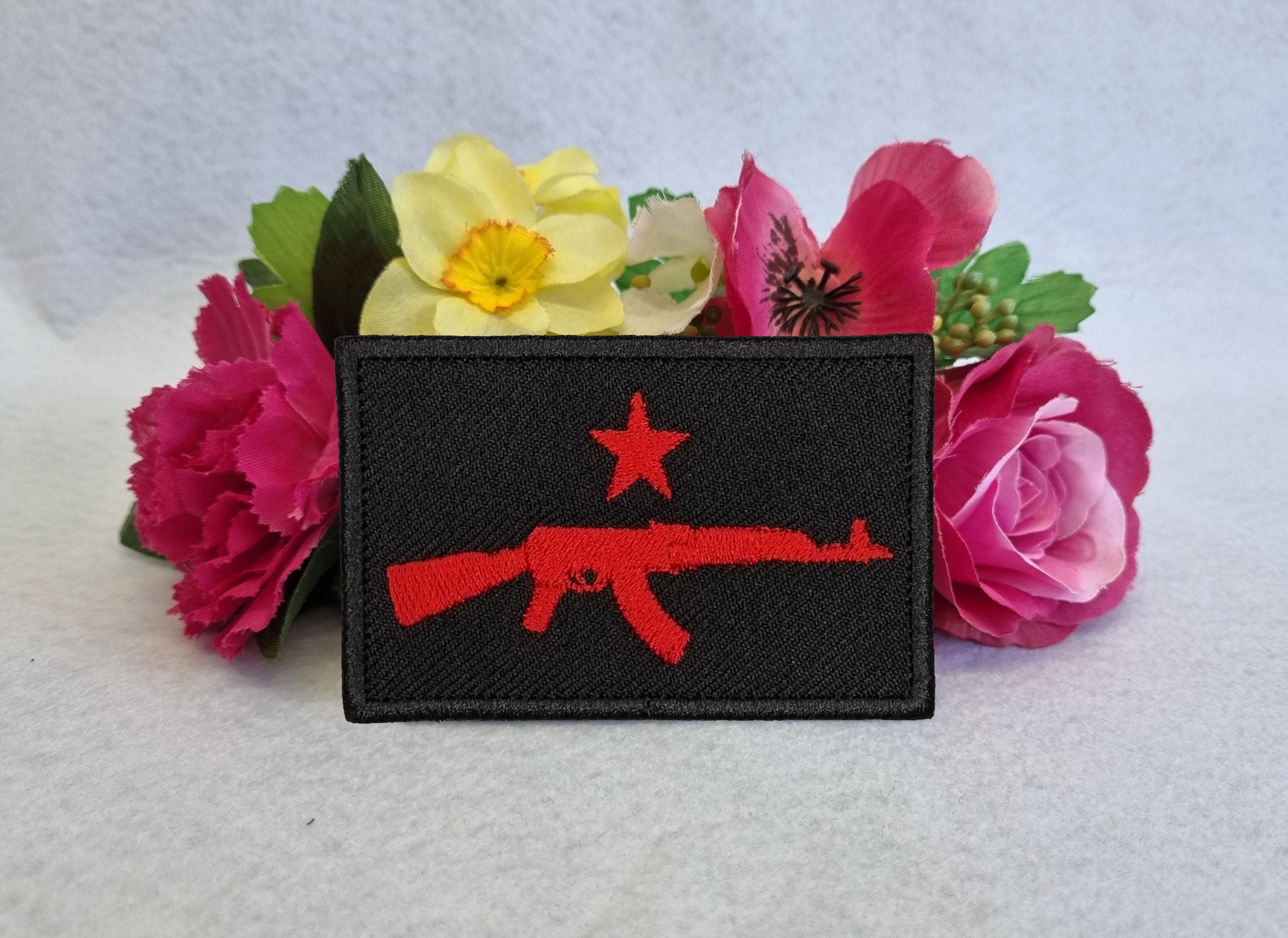 International Revolutionary People's Guerrilla Forces flag embroidered patch. Iron On, Velcro or Sew On options!