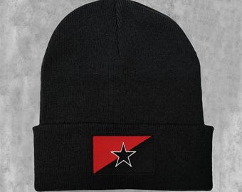 Anarchist Star Beanie hat (more colours available on request)