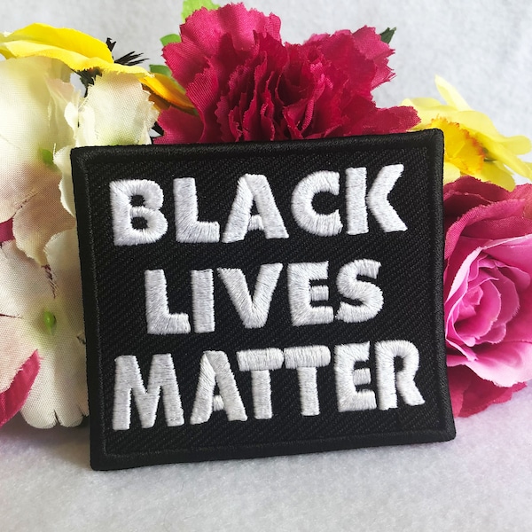 Black Lives Matter embroidered patch. (Proceeds to charity) Iron On, Velcro or Sew On options!