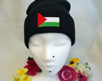 Palestine Flag Beanie hat. Free Palestine! End the occupation! Ceasefire now!  (more colours available on request)