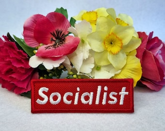Socialist patch. Iron on, Velcro or sew on! Socialism - Marx - Marxist