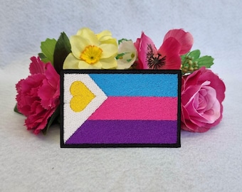 Polyamory flag patch. Iron on, Velcro or sew on!  LGBT - LGBTQ+ - Polyamorous