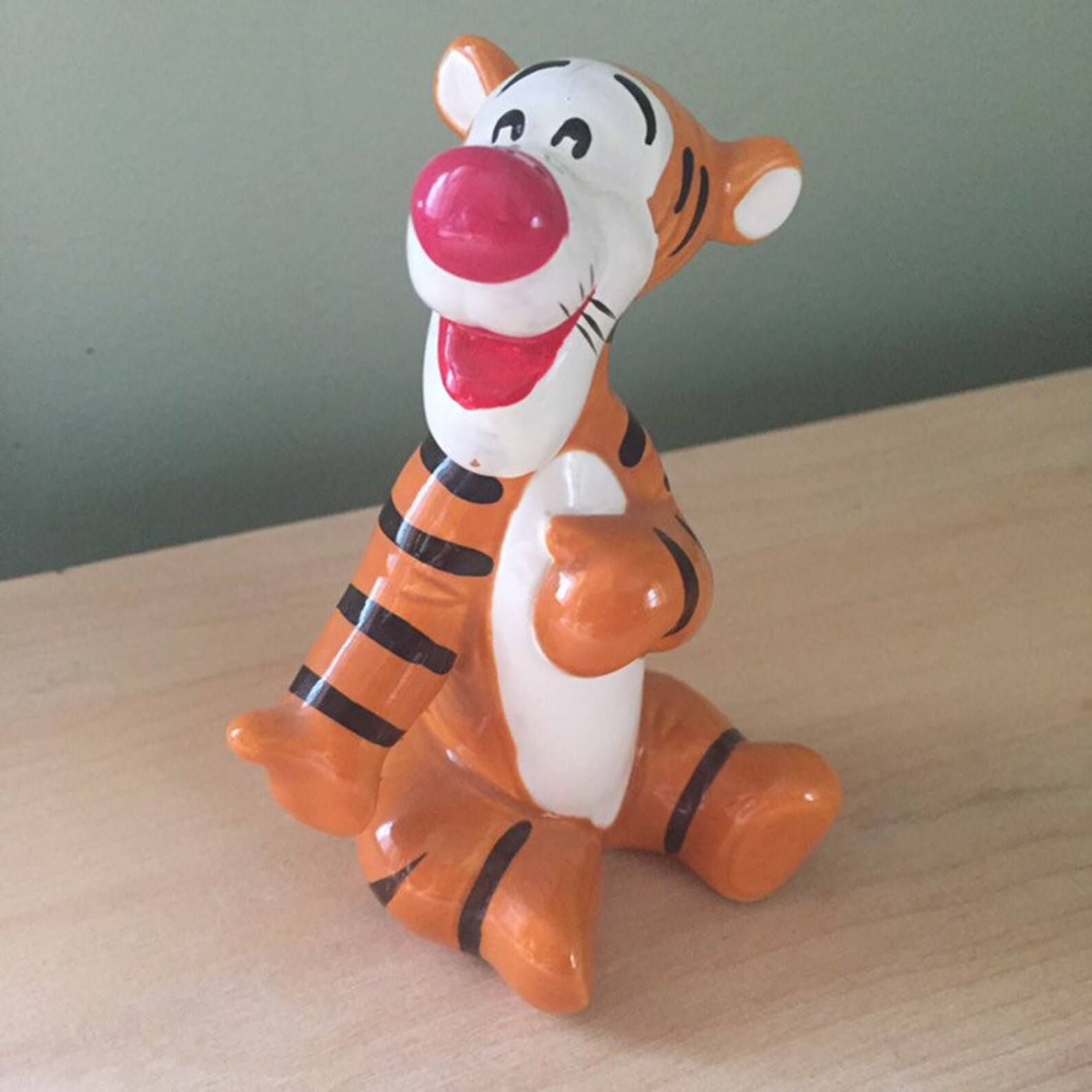 Vintage Walt Disney Tigger Ceramic Figurine Made in Japan Etsy
