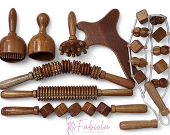 Wood Therapy Tools Maderoterapia Colombiana kit 8 Pc Body Sculpting Tools