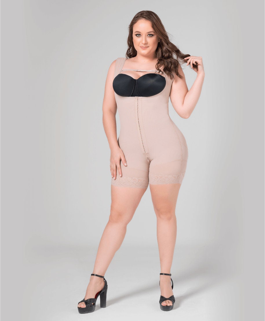 Faja Colombiana Melibelt Post surgical Body Shaper with sleeves up to knee  Extra Plus size
