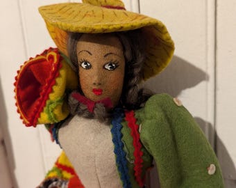 Vintage felt doll