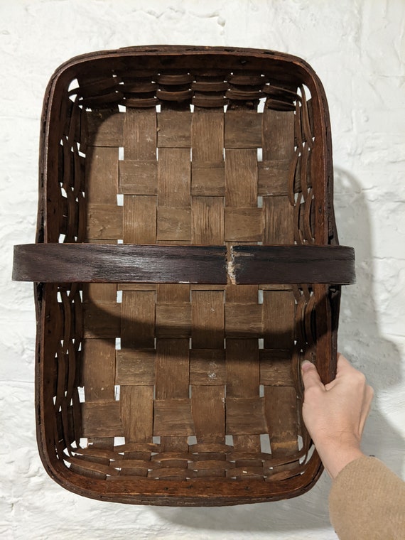 Vintage Apple Picking Basket Etsy