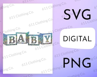 Baby Blocks, DDlg Age Play, BDSM and Kink Clothing Cut File Shirt Design - Digital Download File Only - SVG PNG for Circut or Silhouette