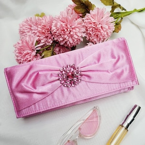 90s vintage shimmer rose diamants enveloppe sac sac à main