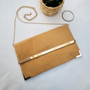 Pochette rétro Y2K en faux daim, sac femme vintage, sac vintage années 00 Y2K sable en velours brun sac à chaîne, accessoires femme