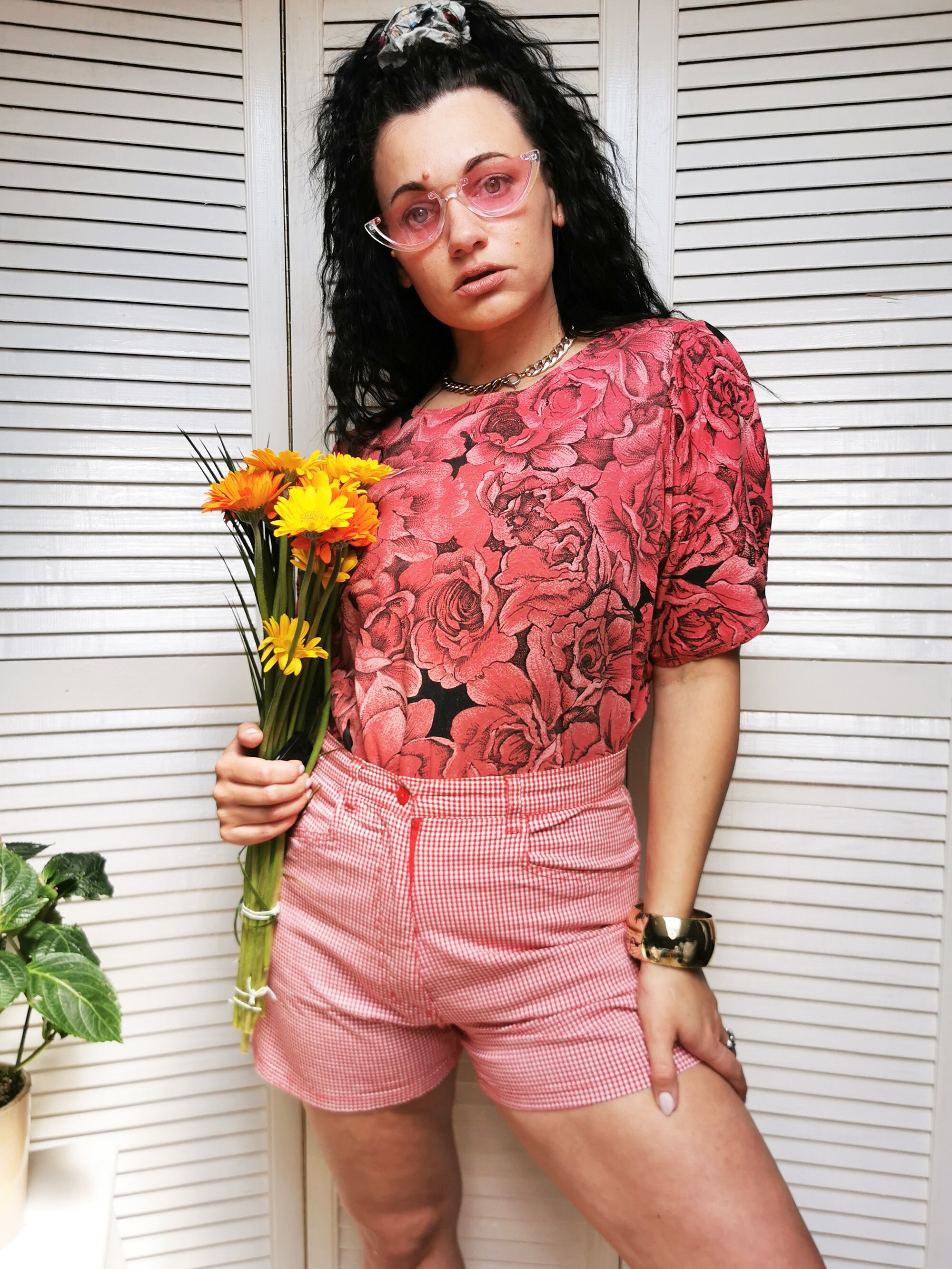 Blouse With Roses - Etsy