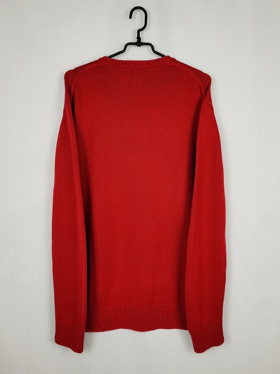 Vintage 90s GANT red logo print oversized jumper … - image 6