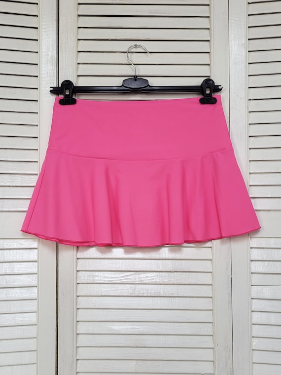Neon pink swimsuit beach skirt, Vintage 00s Y2K h… - image 5