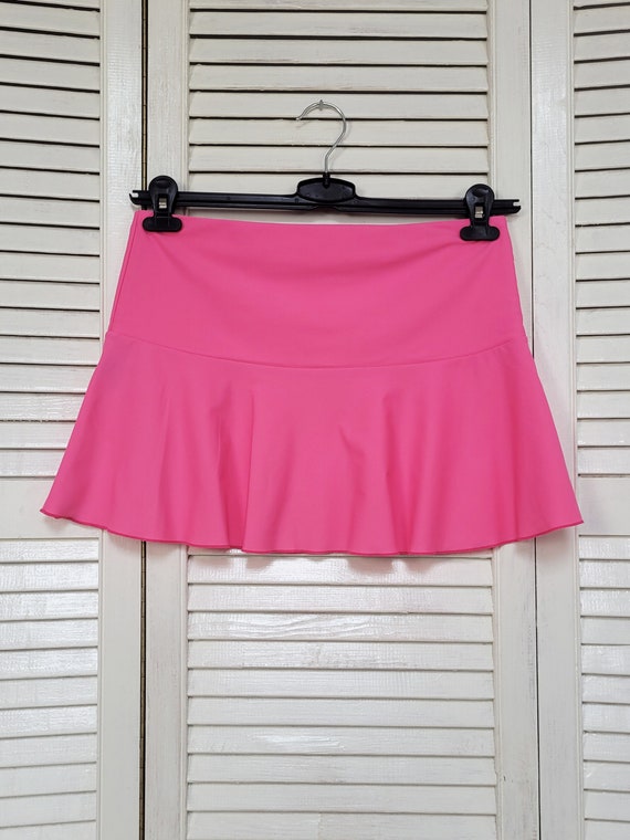 Neon pink swimsuit beach skirt, Vintage 00s Y2K h… - image 6