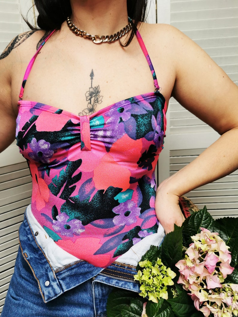 Pan Dulce Swimwear Vintage 90s Cherry Print One Piece Swimsuit Size 9/10 NWT
