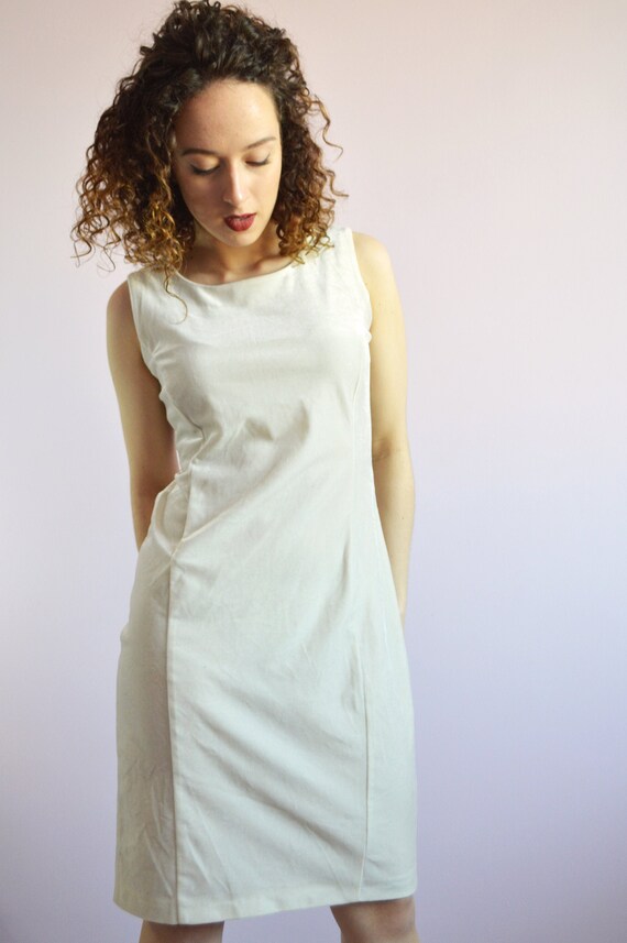 Vintage 80s dress 80s velvet minimalist dress in