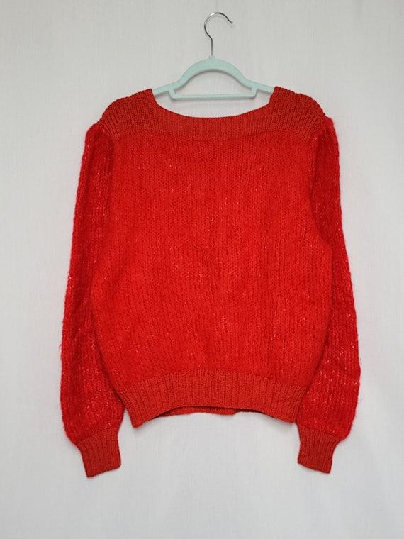 Vintage 80s Handmade Red Balloon Sleeve 