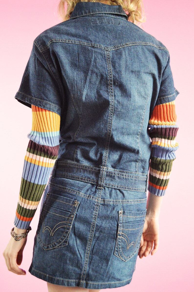 denim shirtwaist dress