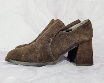 y2k Ferraga square-toe leather loafers