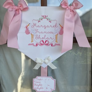 Newborn Hospital Door Hanger | Birth announcement