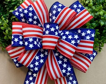 Stars and Stripes Patriotic Bow