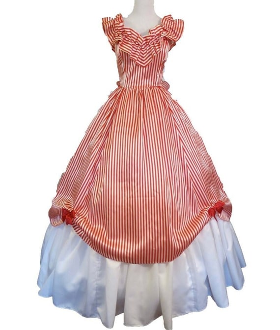 red southern belle dress Victorian Gothic Civil War Southern Belle Dress Ball Gown Red Evening Dress