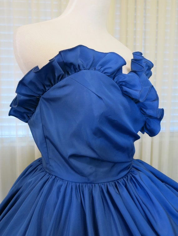 Vintage Mike Benet Sleeveless Blue Ball Gown (wai… - image 10