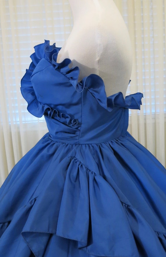 Vintage Mike Benet Sleeveless Blue Ball Gown (wai… - image 9