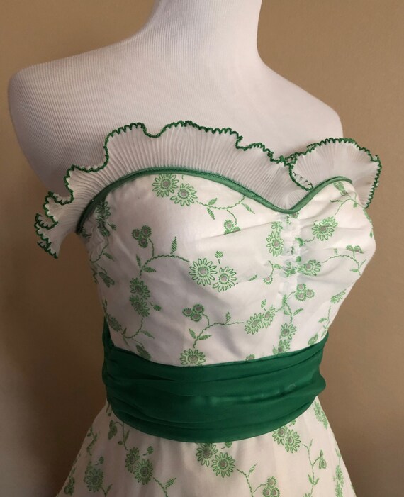 Vintage Prom Dress, Garden Party Dress (waist - 2… - image 8