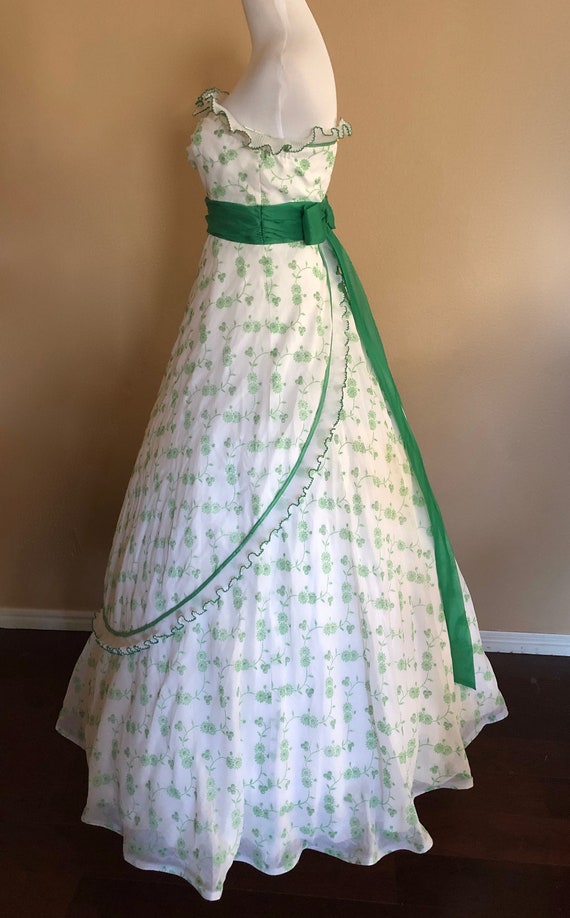 Vintage Prom Dress, Garden Party Dress (waist - 2… - image 5