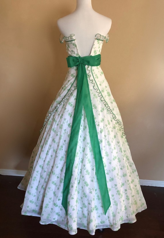 Vintage Prom Dress, Garden Party Dress (waist - 2… - image 6