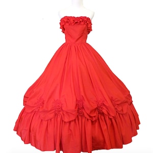 Vintage Mike Benet Ball Gown, Vintage Prom Dress, Southern Belle Dress  (waist - 22&quot;)