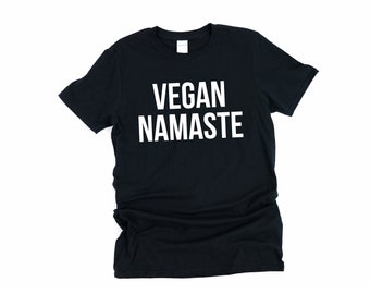 Camisa vegana Namaste, Namaste, camisa de ioga, camisa vegana, presente vegano, roupas veganas, camiseta vegana, vegana, camisa Namaste, camisa de meditação