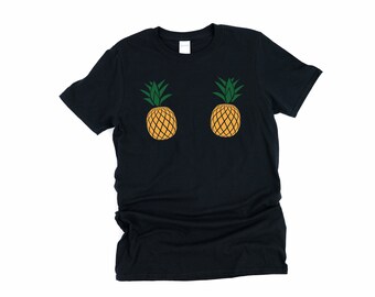 Abacaxi, camisa de abacaxi, peitos de abacaxi, camisa de peitos, peitos, camisa de peitos, camisa de peitos, camiseta de abacaxi, presentes de abacaxi, camisa de frutas
