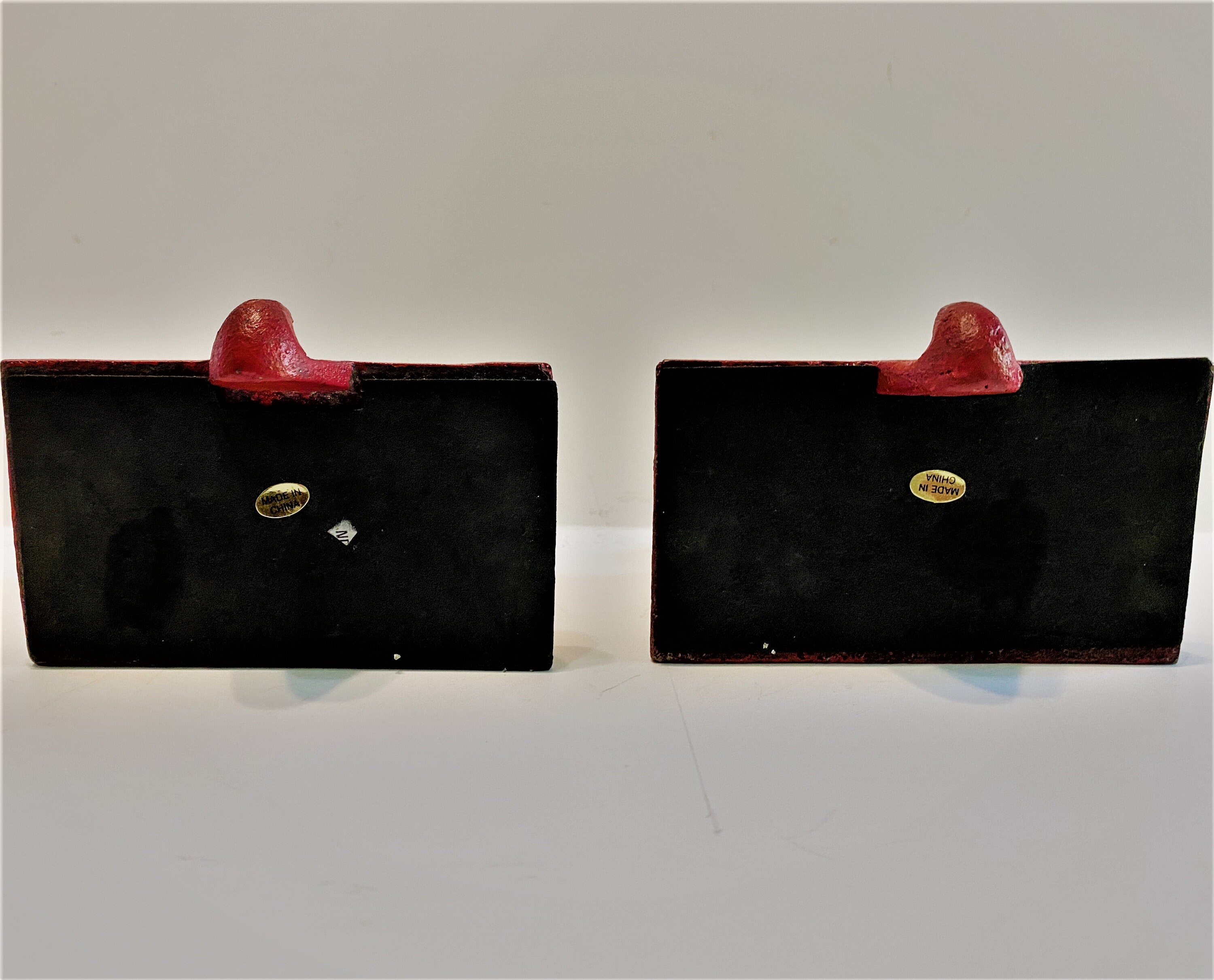 Pair of Nativity Stocking Holders Mary and Joseph With Baby Jesus the