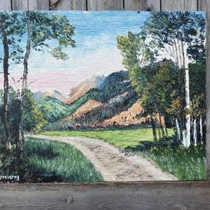 Vintage Impressionist Oil Painting: Colorado Mountain Landscape by Roasberry (16x20)