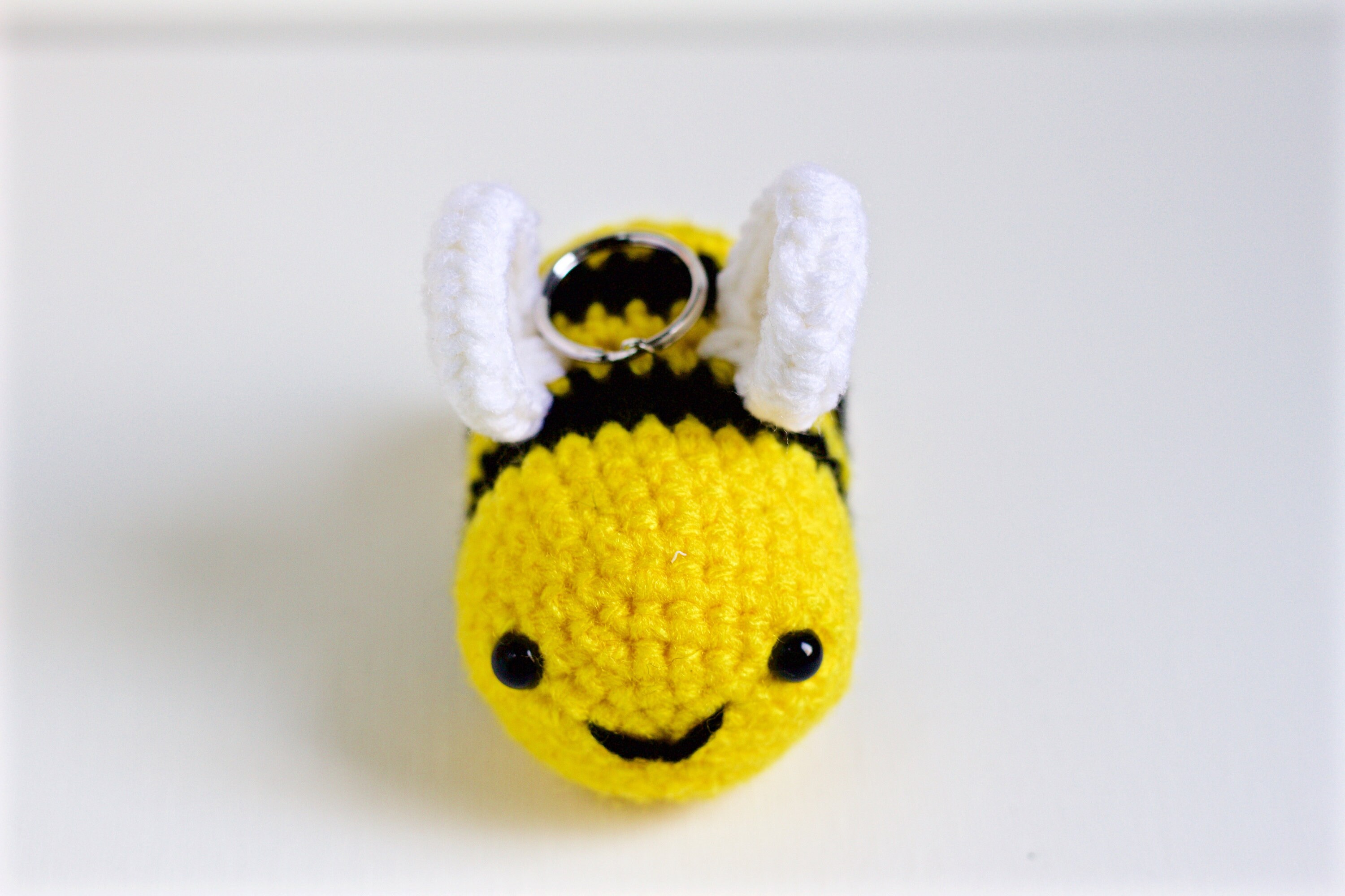 Small Amigurumi Bee Keychain Option Handmade Crocheted Etsy