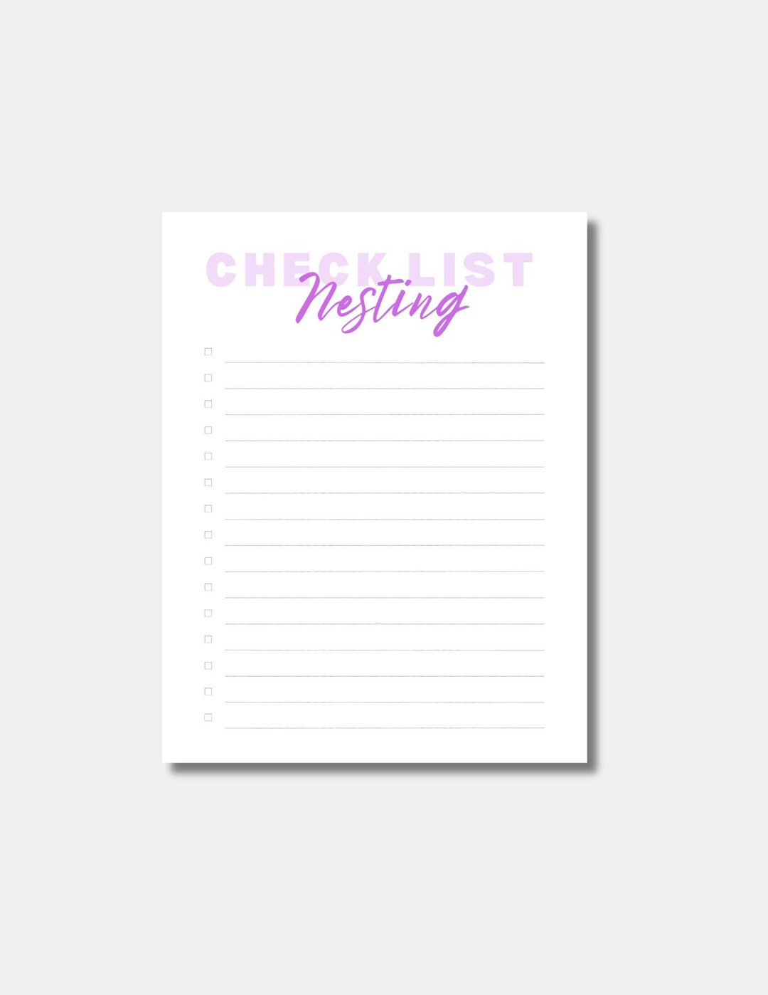 Nesting Checklist Baby Prep Checklist - Il 1080xN.6148320020 Kx98