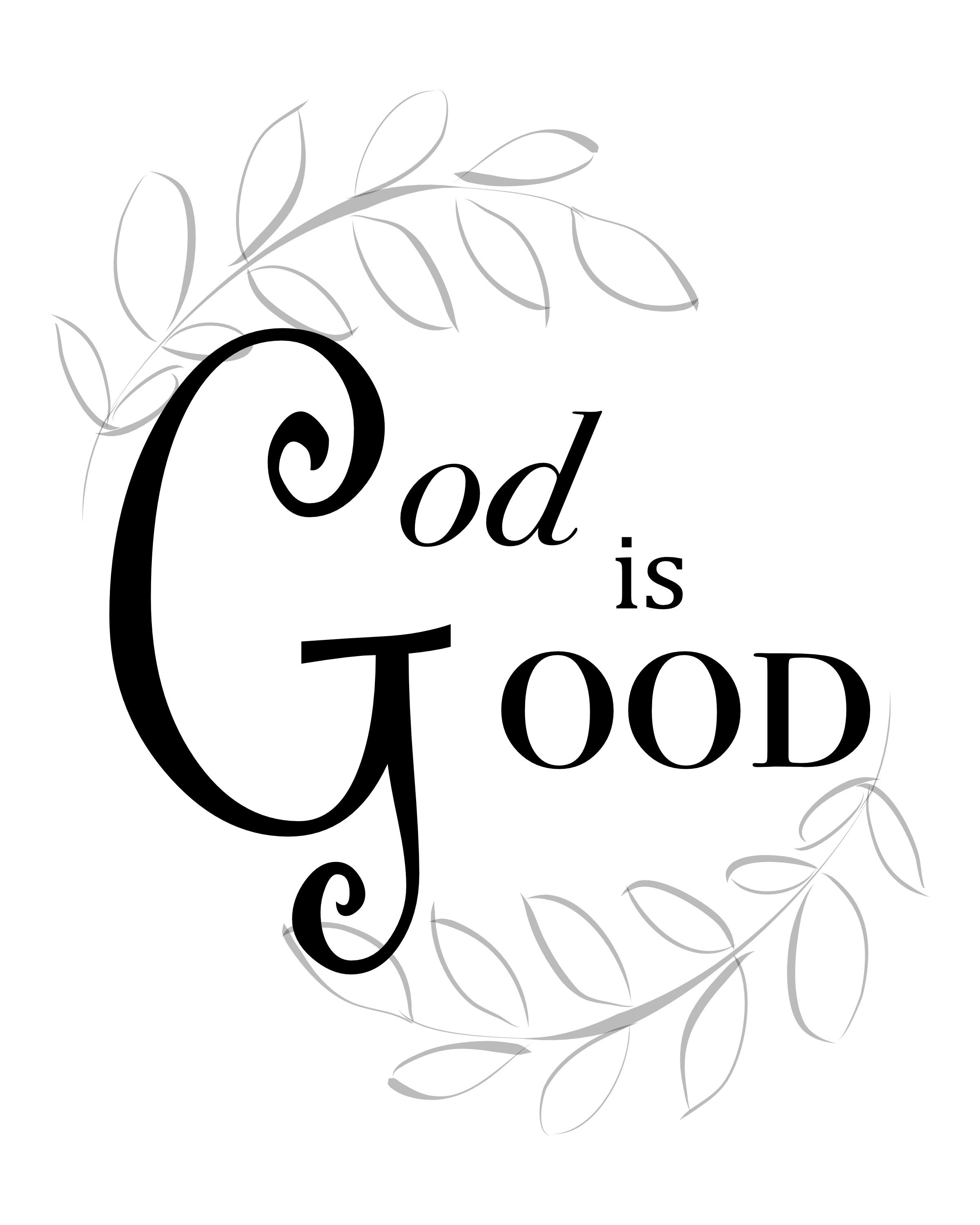 God is Good Printable Christian Art Christian Printable | Etsy