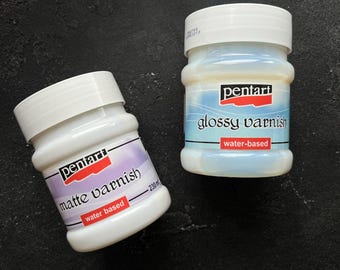 Vernice lucida o opaca a base di solvente/acqua Pentart per decoupage, smalto da versare, nebbia 3D