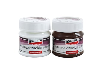 Pentart Crackle Medium, Varnish FINELINE for small cracks Two-Components 20/50/100 ml Set
